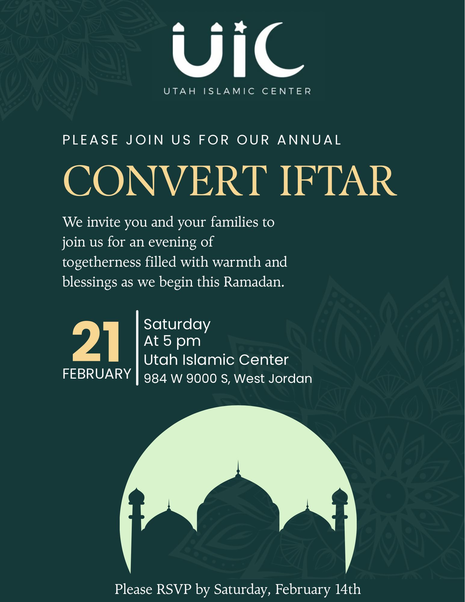 Convert Iftar Flyer