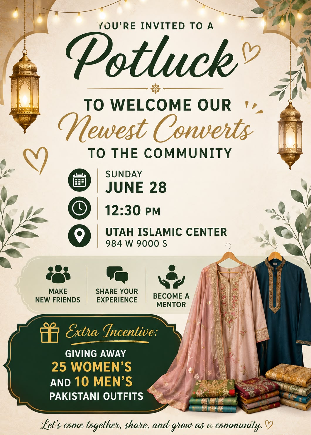 Convert Welcome Potluck Flyer